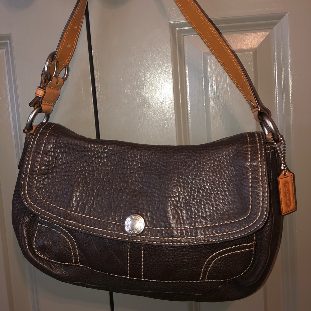 Coach Pebbled Leather Satchel